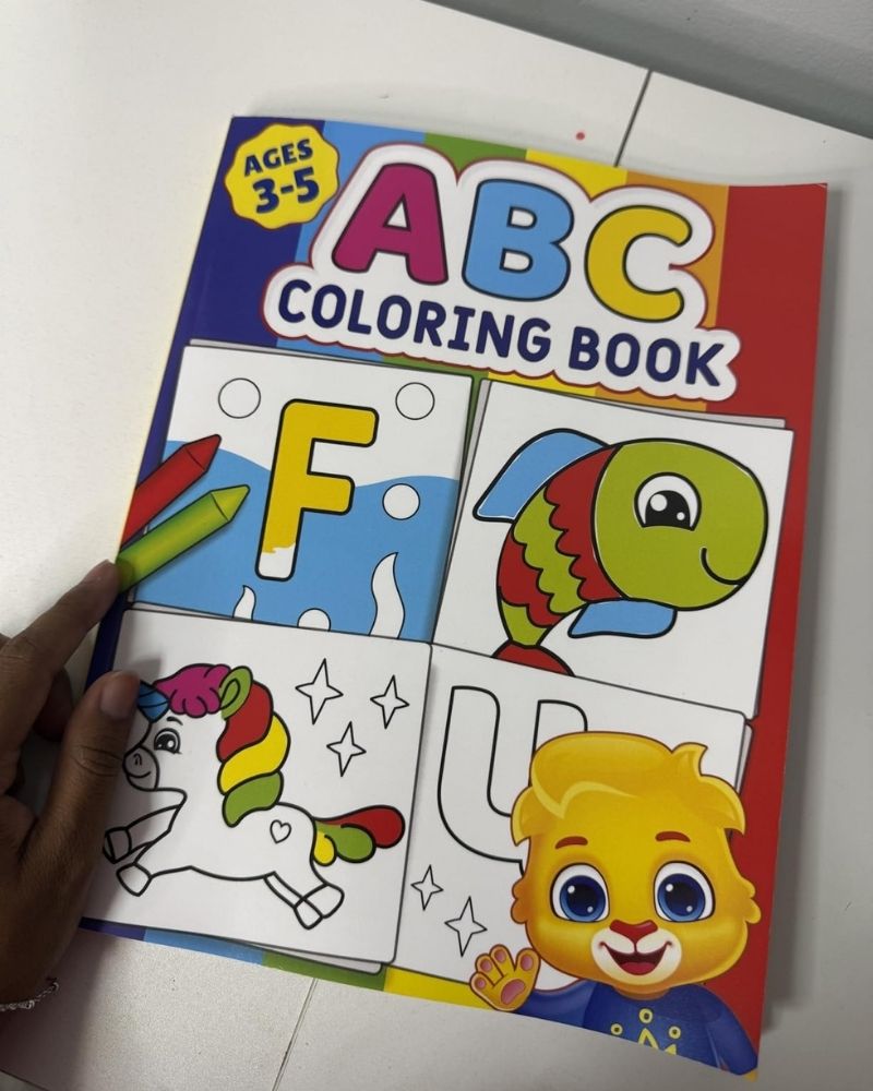9798849947976-2.jpg ABC Coloring Book: Color 100+ Animals, Birds, Vehicles, Fruits, Toys & Alphabets For Boys & Girls - Image 1