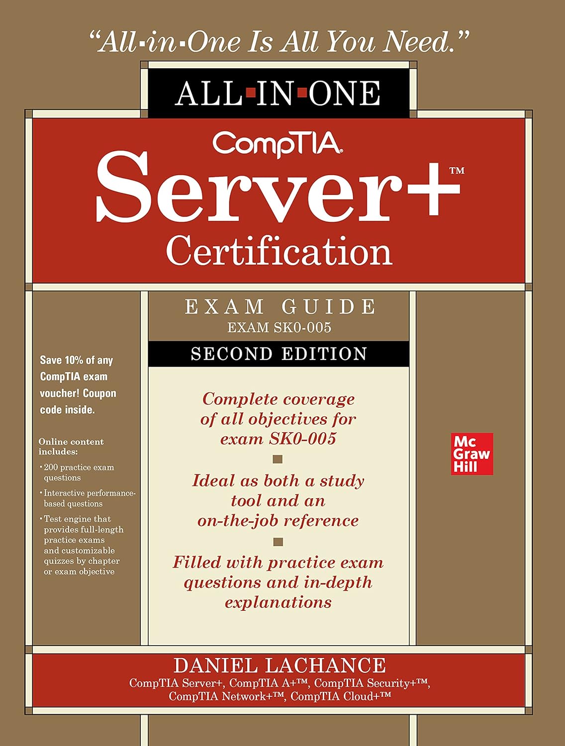 1553205f9b2cbbb424cf9c2d38d046192411a2aa2791ae87de0b554e6fac5b9f.jpg CompTIA Server+ Certification All-in-One Exam Guide, Second Edition Exam SK0-005 2nd Edition - Image 1