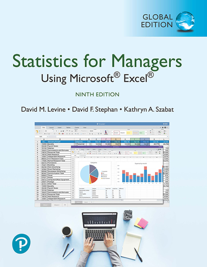 2fd263e66b6e42a9bbe5d96b4cee36f2c41db8e925aedc859dd124a2a10fc8a1.jpg Statistics for Managers Using Microsoft Excel 9th Edition Global Edition - Image 1