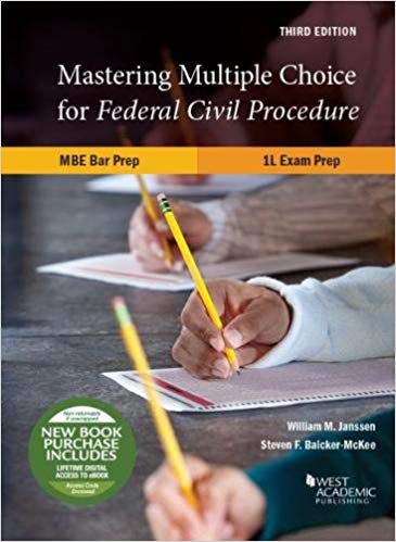 mastering-multiple-choice-for-federal-civil-procedure-mbe-bar-prep-and-1l-exam-prep-3rd-edition.jpg Mastering Multiple Choice for Federal Civil Procedure MBE Bar Prep and 1L Exam Prep 3rd Edition - Image 1